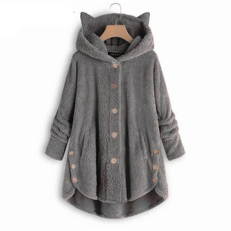 Drune | Plüsch Gefütterte Katzenjacke