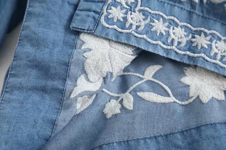 Drune | Denim Bloom Cardigan