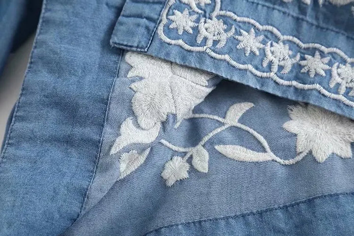 Drune | Denim Bloom Cardigan