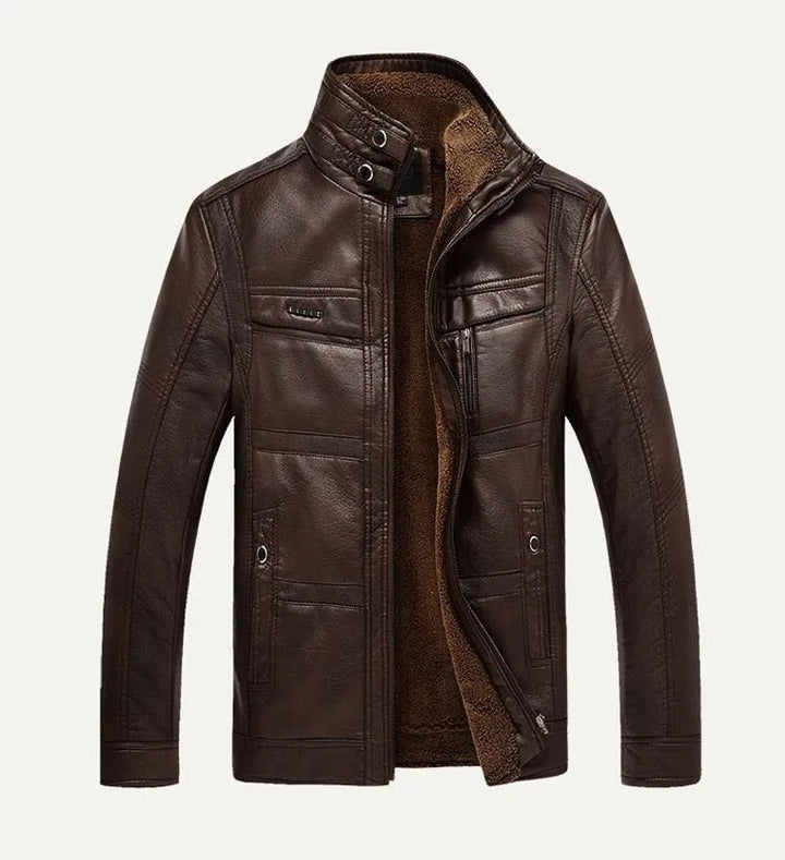 Drune | Herren Lederjacke Im Weinlese Stil
