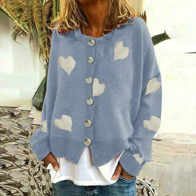 Drune | Strickjacke mit Herzdruck