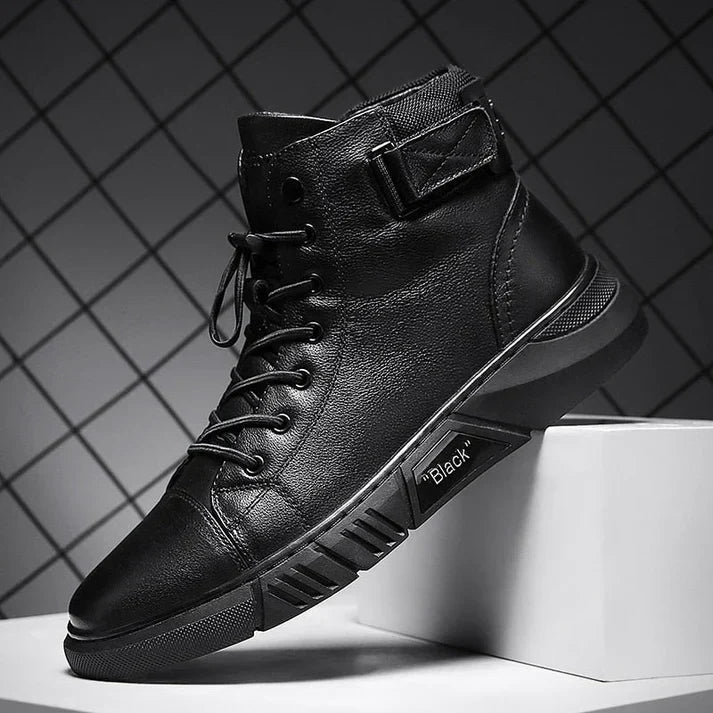 Drune | Einzigartige schwarze Lederschuhe