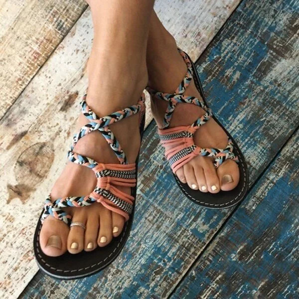 Drune | Stilvolle Sandalen mit Gewebten Riemen