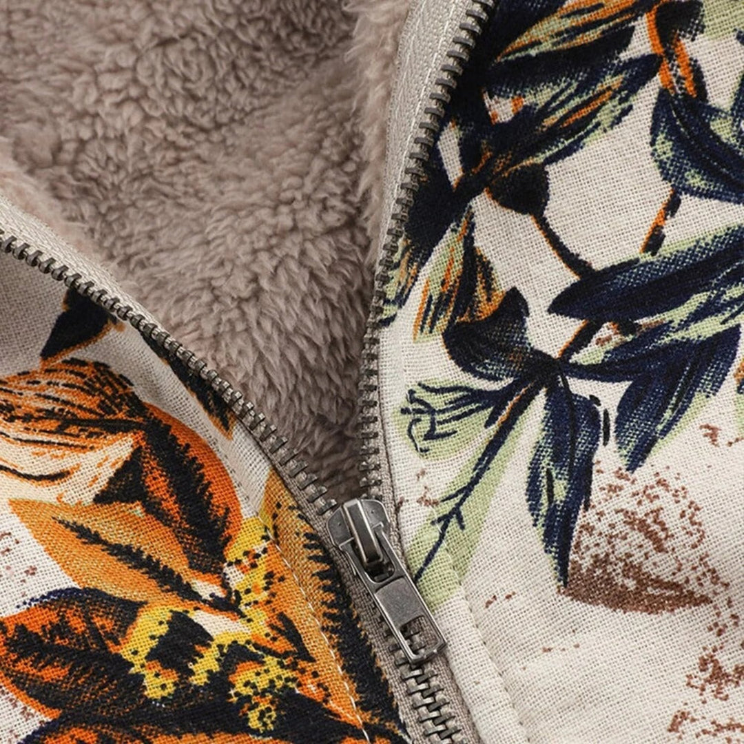 Drune | Warme Damenjacke Mit Blumenmuster