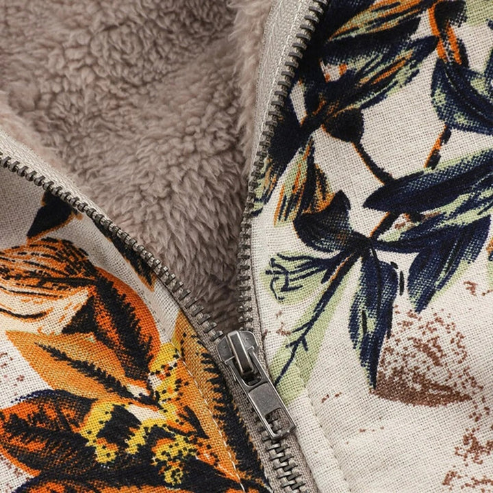 Drune | Warme Damenjacke Mit Blumigem Design