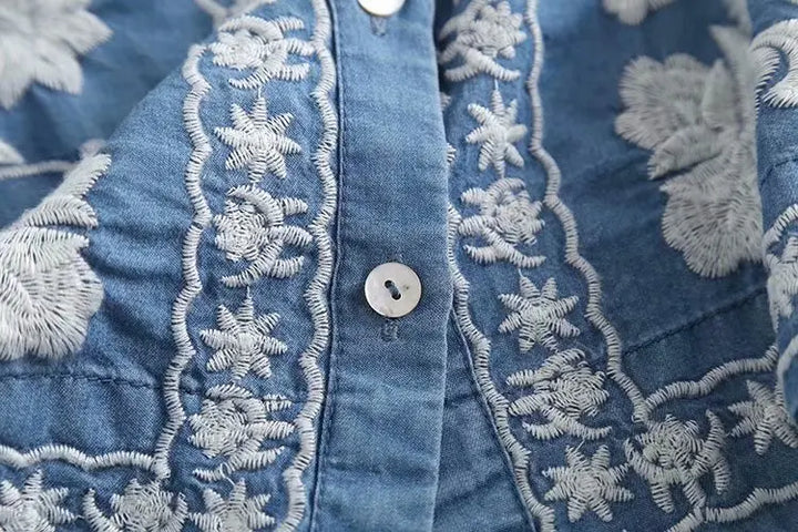 Drune | Denim Bloom Cardigan