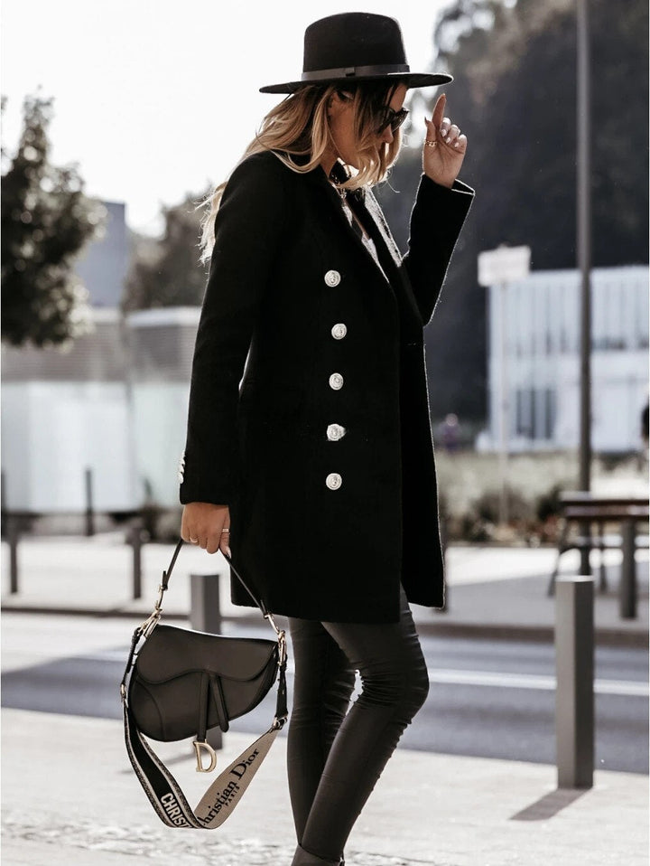 Drune | Solide Farbe Mantel Jacke