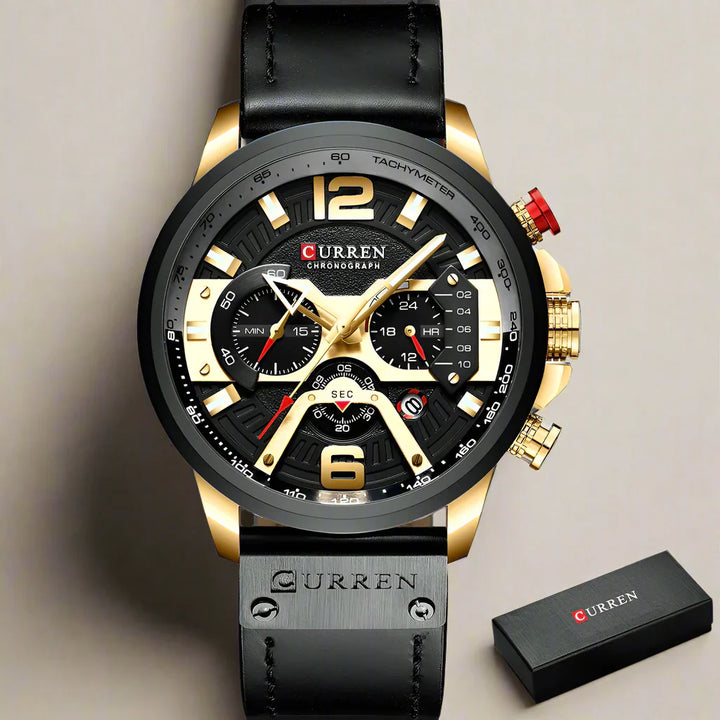 Drune | Luxus Militär Leder Uhr Für Herren