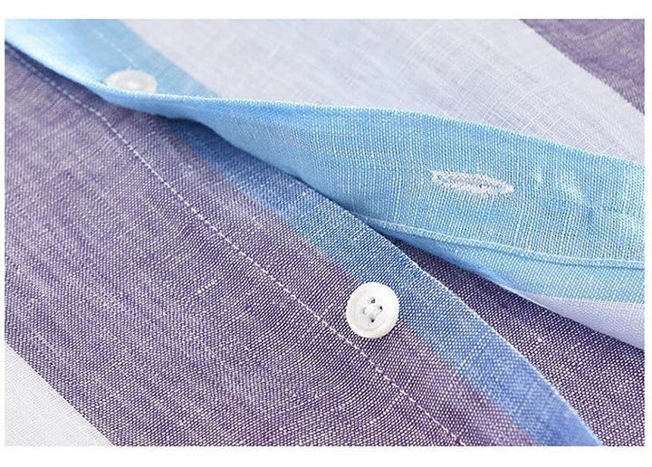 Drune | Gestreifte Leichtgewichts-shirt Baumwollmischung Lässiger Stil