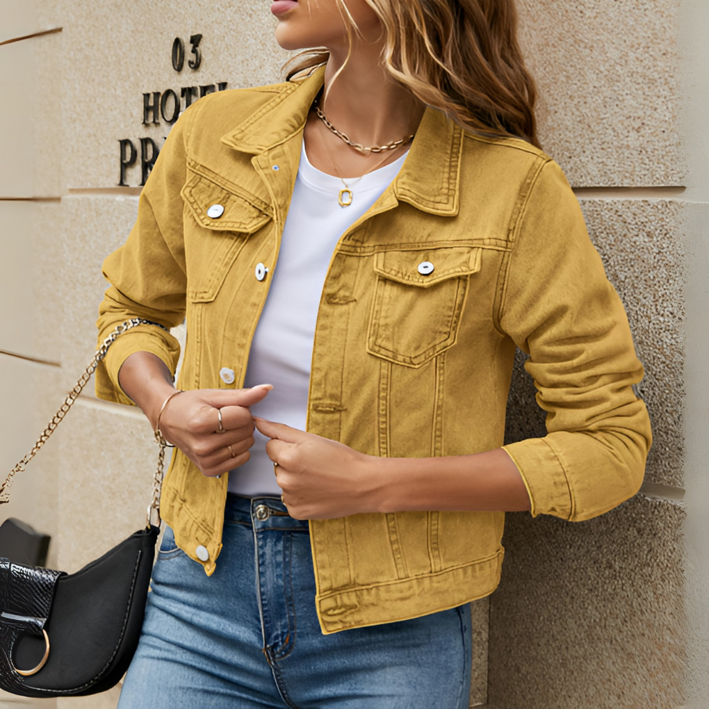 Drune | Klassische Button Down Denimjacke