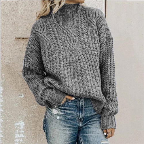 Drune | Damen Lockere Passform - Zopfmuster