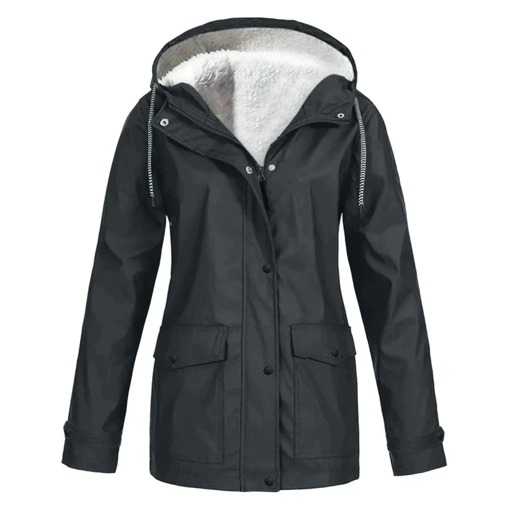 Drune | Rain jacket with teddy lining