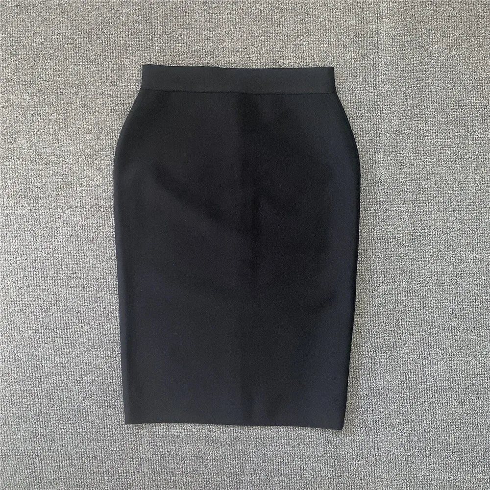 Drune | Frauen Neue Rayon Bandage Rock Elegante Bleistiftrock Berühmte Sexy Club Party Kleidung Vintage Vestios