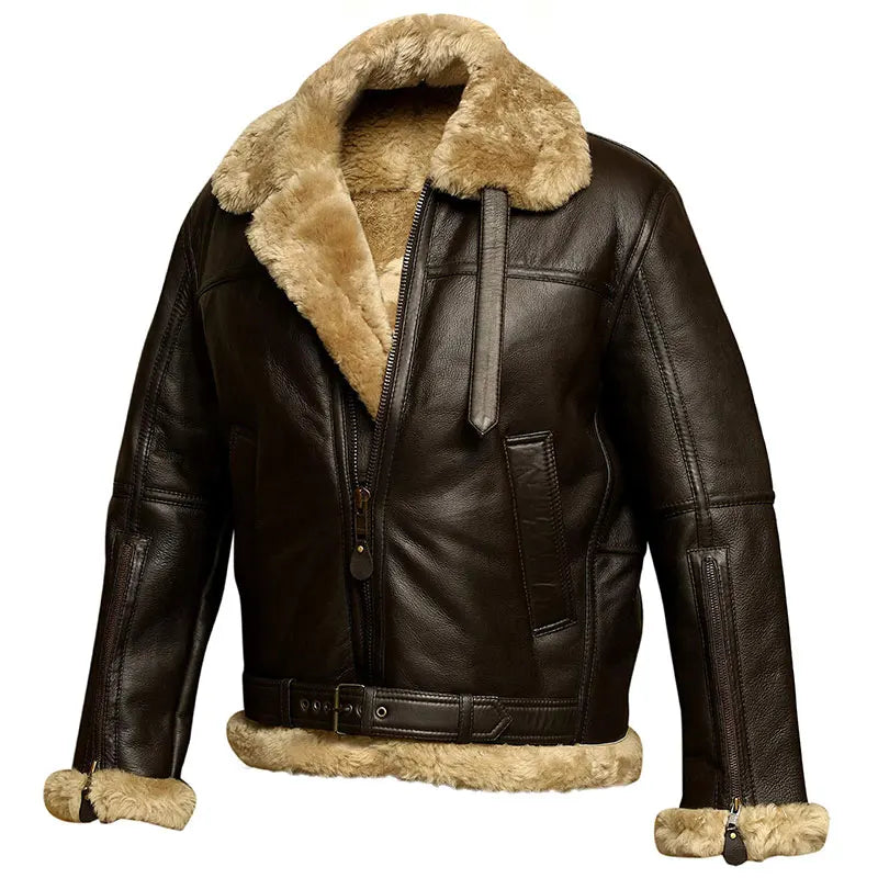 Drune | Leder Bomberjacke