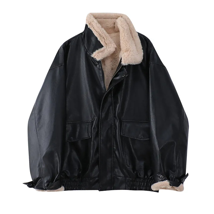 Drune | Leder Winterjacke - Vintage & Stilvoll