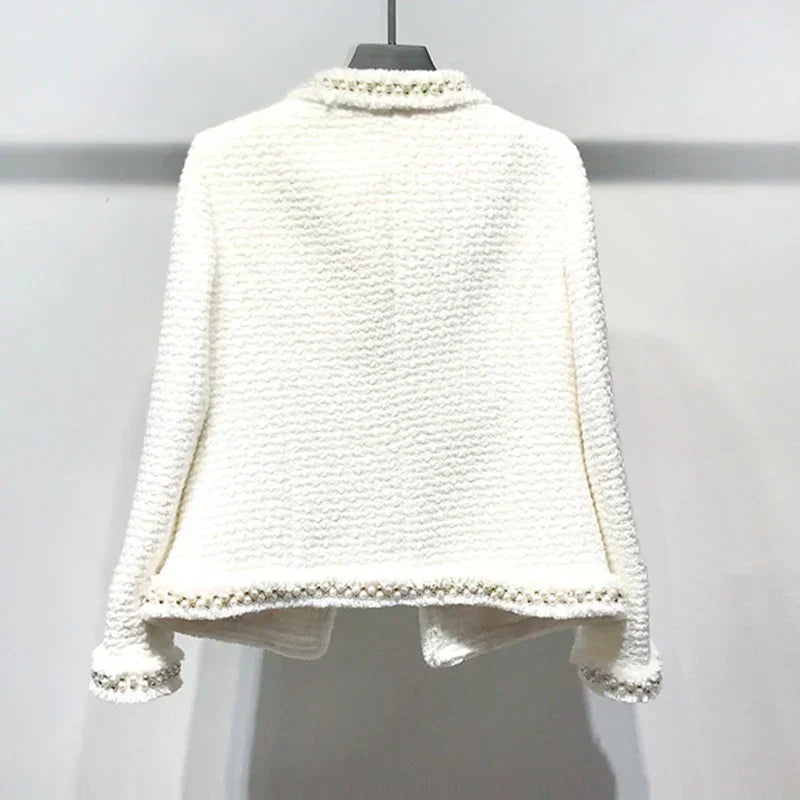 Drune | Weiße Tweedjacke für Damen