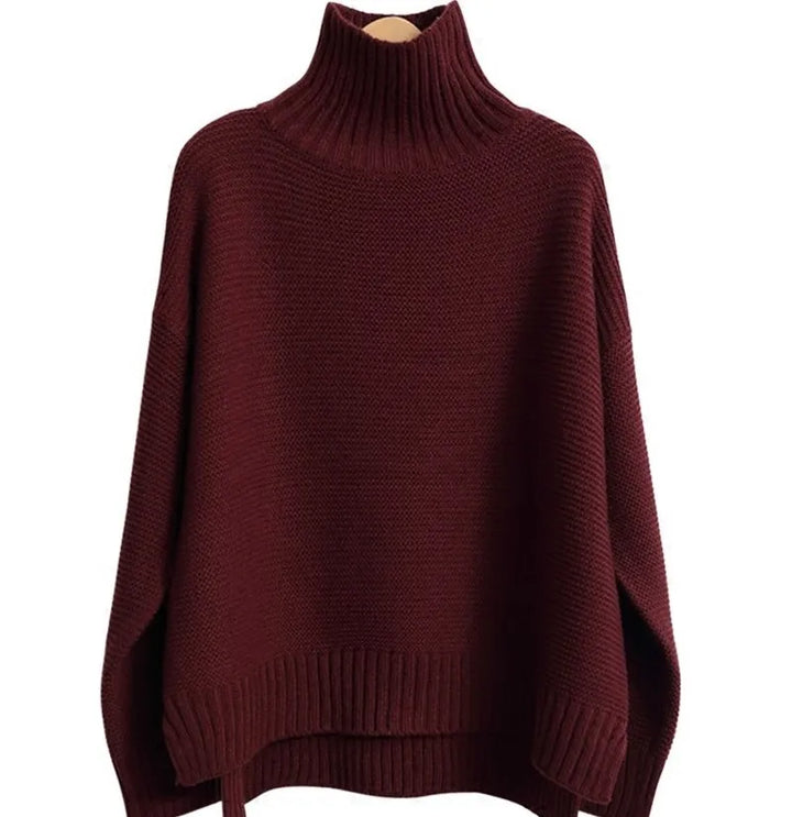 Drune | Oversized Rollkragenpullover Gestricktes Polyester Komfort und Eleganz