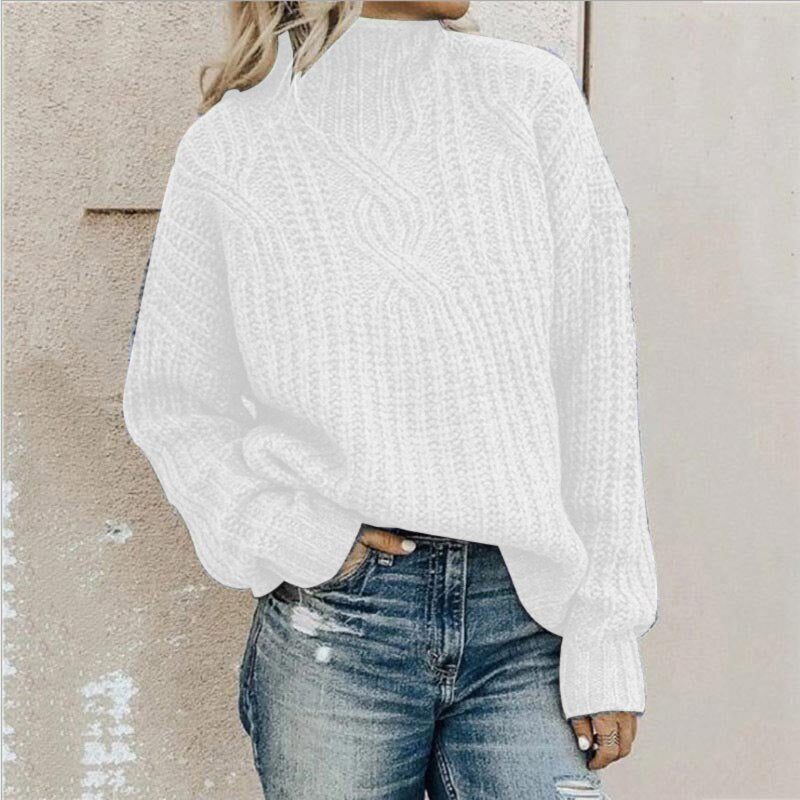 Drune | Pullover Bequemer Kabelstrickpullover mit Rollkragen für Damen