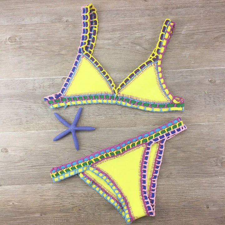 Drune | Sexy Bikinis Sommer Frauen Badeanzug Handgehäkeltes Bikini-Set Badebekleidung Strand Badeanzug Biquini Frau Monokini