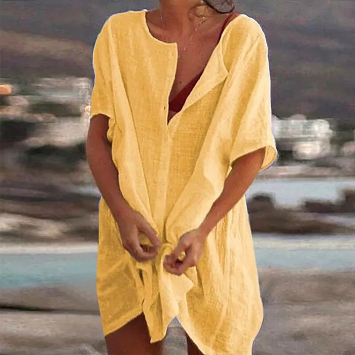 Drune | Strickkleid aus Baumwolle und Leinen