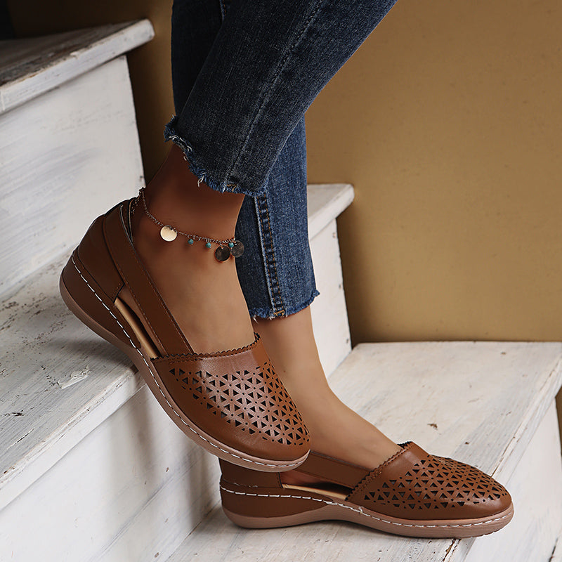 Drune | Atmungsaktive Retro Flache Sandalen