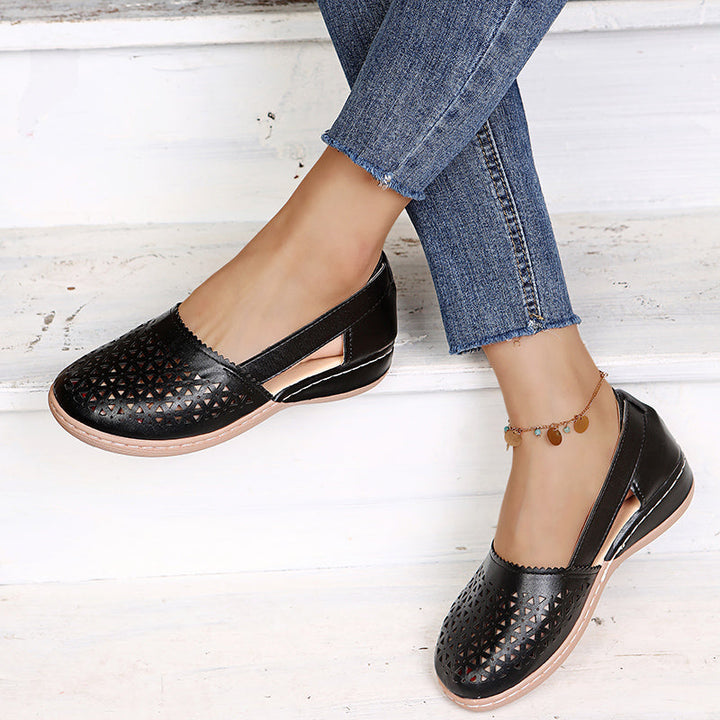Drune | Atmungsaktive Retro Flache Sandalen