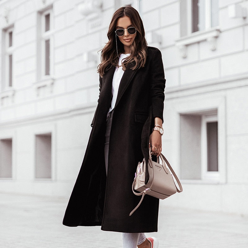 Drune | Lange Wolljacke für Damen