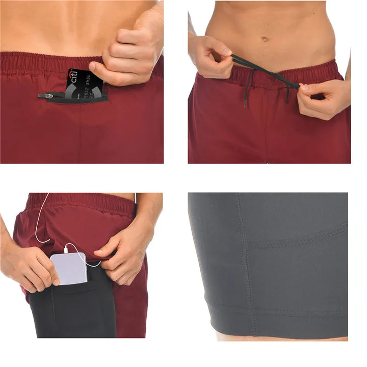 Drune | 2 in 1 Laufshorts Mit Sicherer Tasche Leicht & Atmungsaktiv