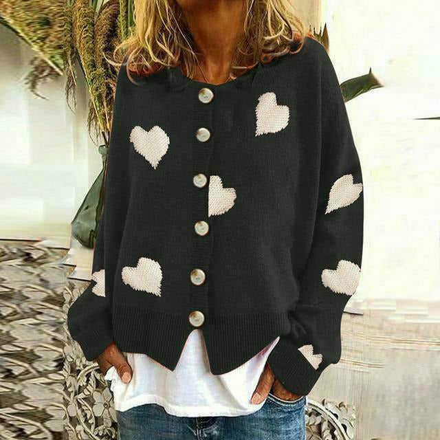 Drune | Strickjacke mit Herzdruck