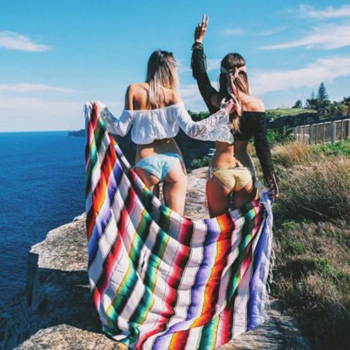 Drune | Boho Stil Strand Picknickdecke / Wurfteppich
