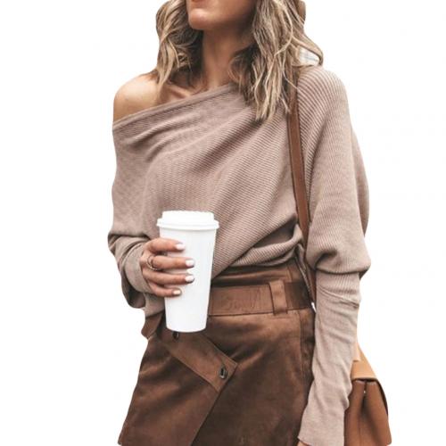 Drune Sweater | Trendiger weicher schulterfreier Pullover