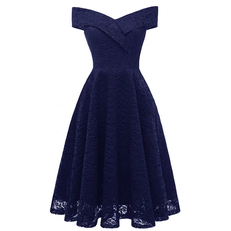 Drune | Schulterfreies, Formelles Midikleid Mit Plissee