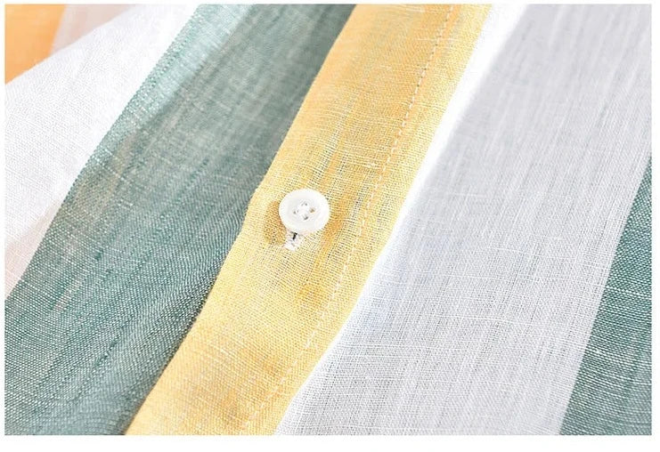 Drune | Gestreifte Leichtgewichts-shirt Baumwollmischung Lässiger Stil