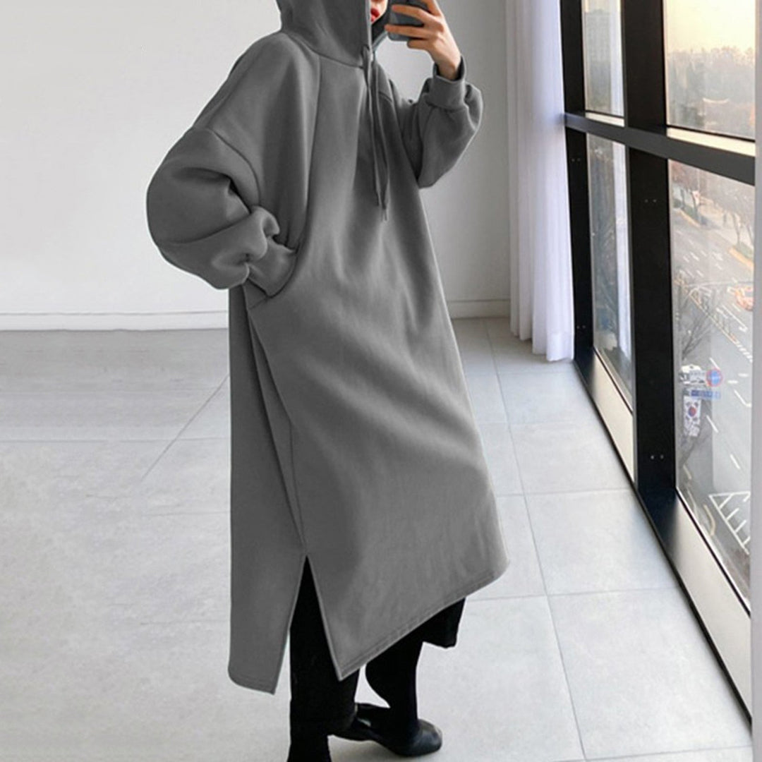 Drune | Slim Fit Langarmpullover mit Kapuze