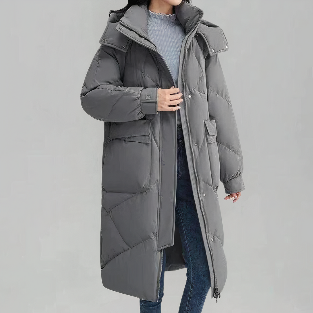 Drune | Lange Daunenjacke