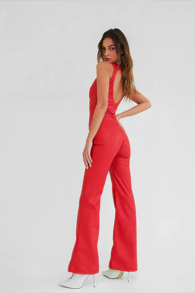 Drune | Hollywood Herz Ausschnitt Bodycon Jumpsuit – Stilvoll und Figurschmeichelnd