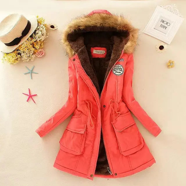 Drune | Warme Gefütterte Winterjacke mit Kapuze für Damen