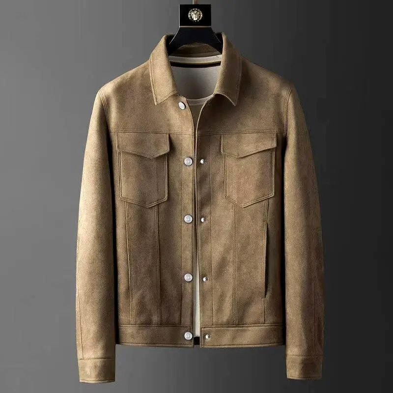 Drune | Herren Wildleder Jeansjacke, Stylisch & Zeitlos