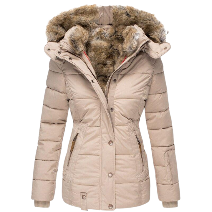 Drune | gesteppter Wintermantel für Damen mit Fellkragen