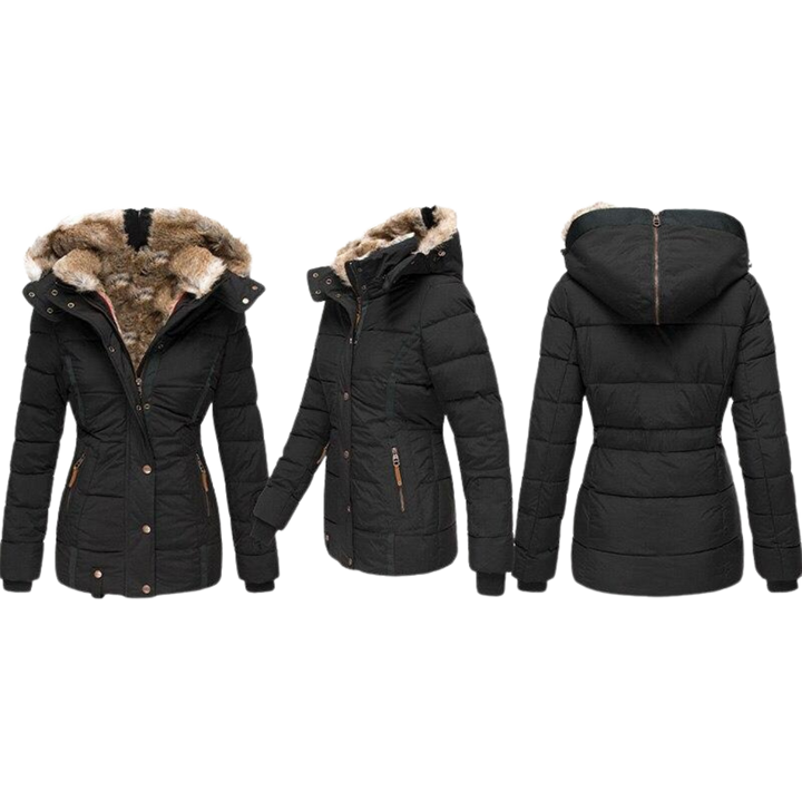 Drune | gesteppter Wintermantel für Damen mit Fellkragen