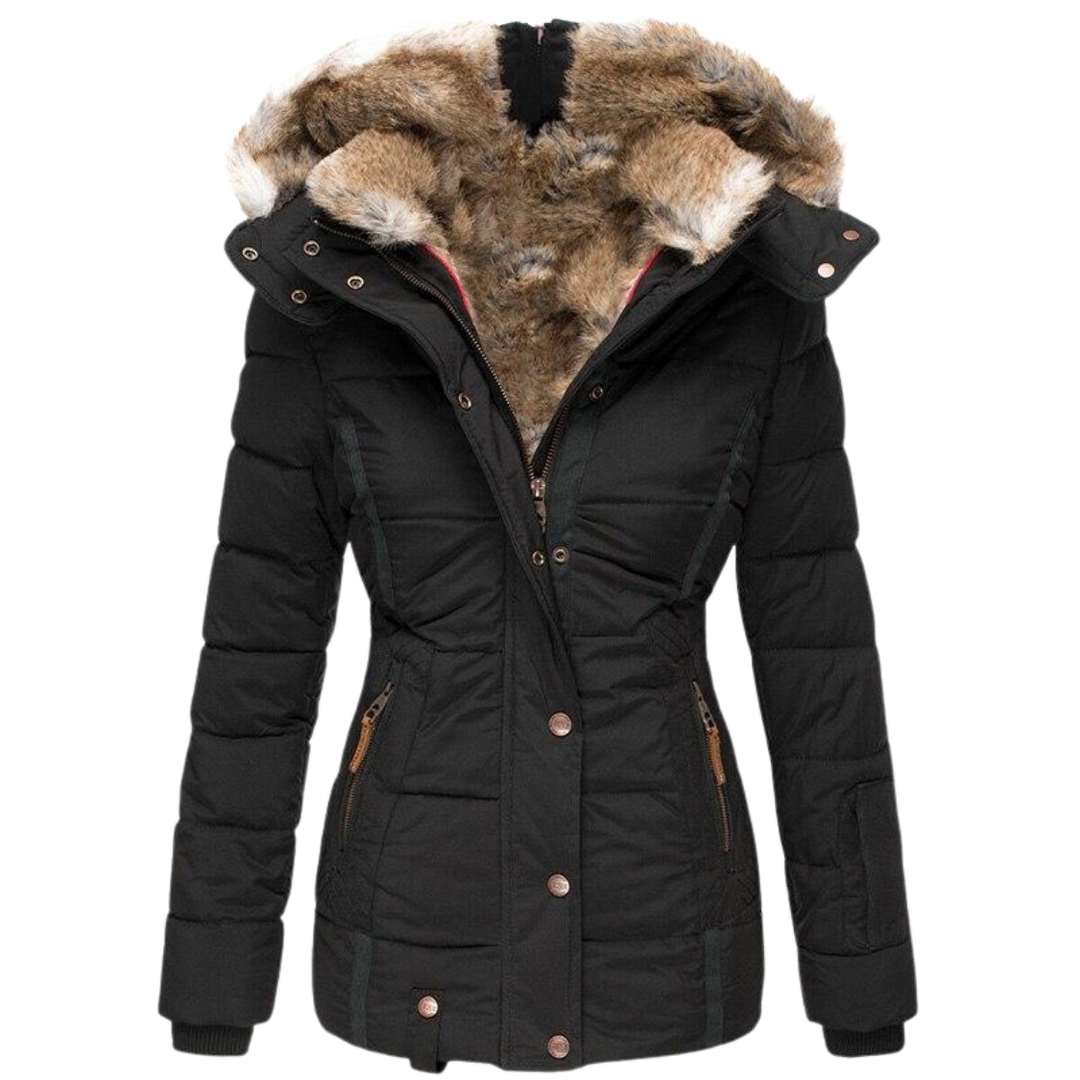 Drune | gesteppter Wintermantel für Damen mit Fellkragen