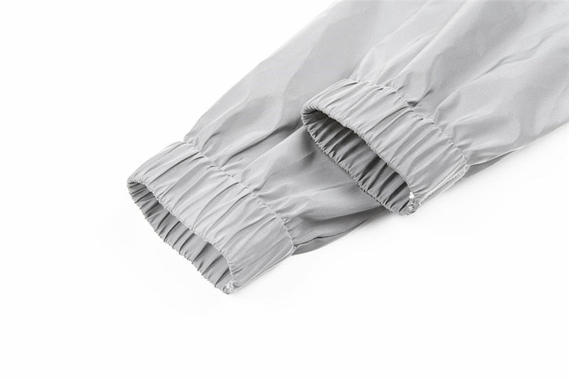 Drune | Reflektierender Crop Kapuzenpulli Jumpsuit