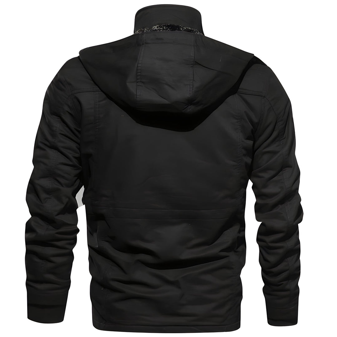 Drune | Herren Winterjacke Mit Knopf Und Reißverschluss Frontverschluss Stil