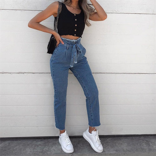 Drune High-Waist Jeans | Figurbetonte Stretch-Jeans in Schwarz