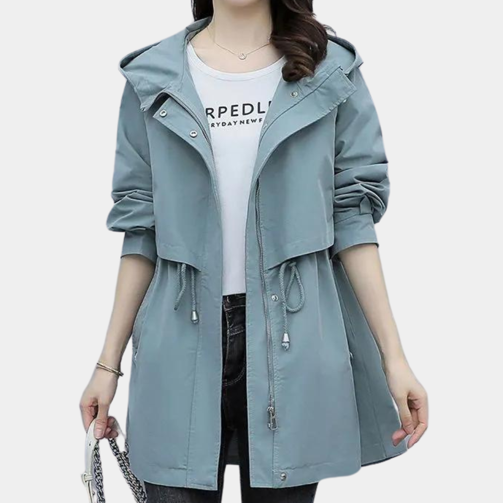 Drune | Warme Kapuzenjacke mit Schnürung für Damen im Herbst