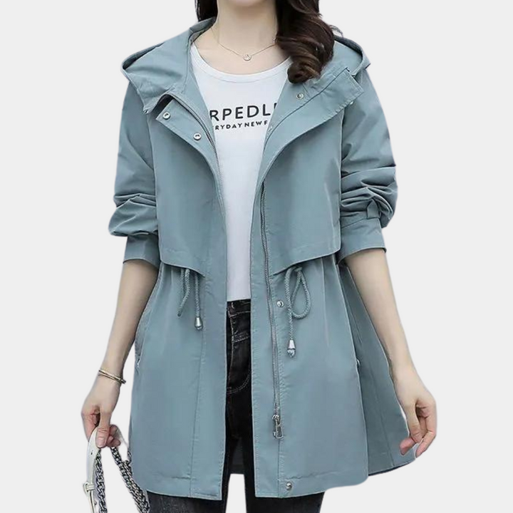 Drune | Warme Kapuzenjacke mit Schnürung für Damen im Herbst