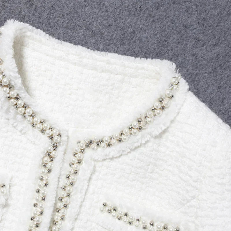 Drune | Weiße Tweedjacke Für Damen