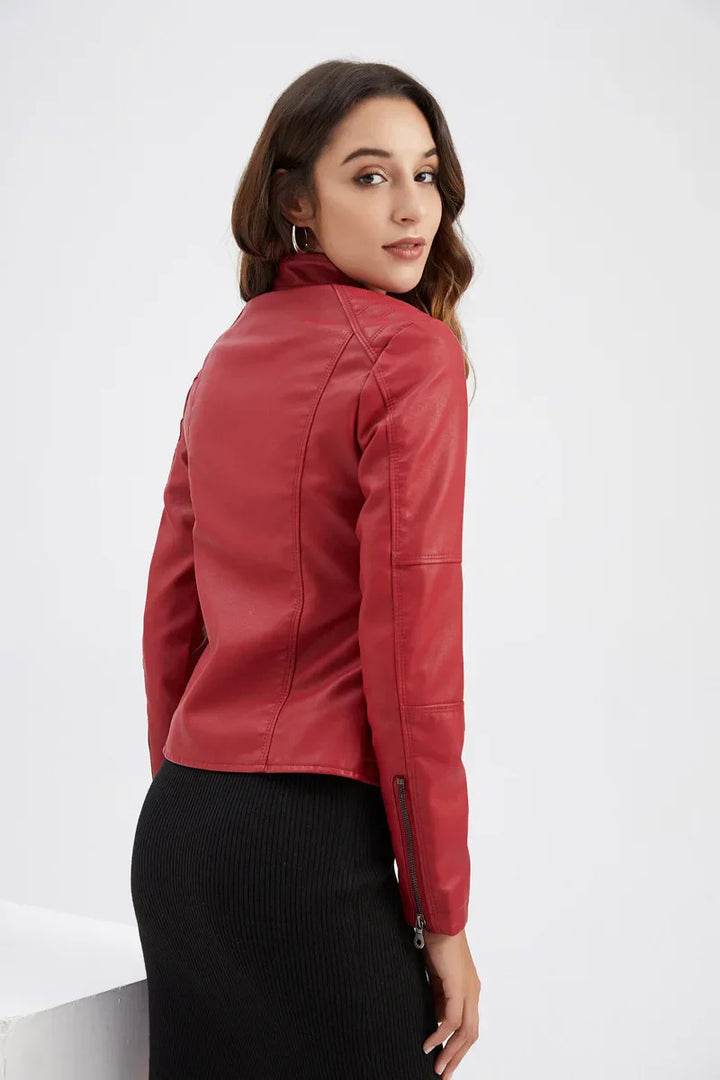 Drune | Luxuriöse stilvolle Lederjacke für Frauen