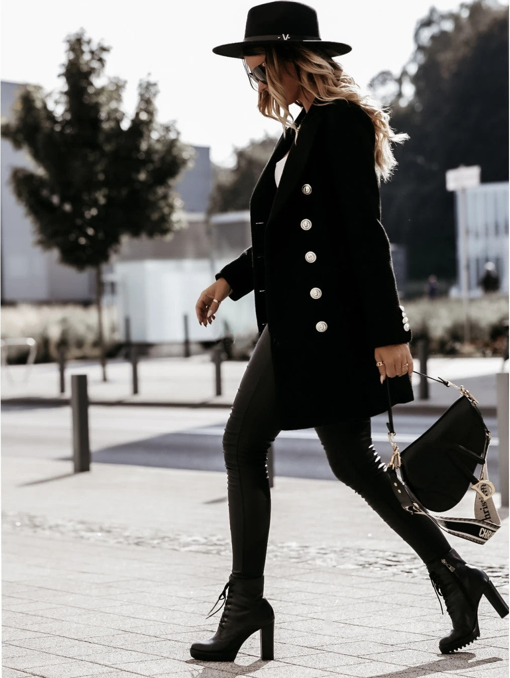 Drune | Solide Farbe Mantel Jacke