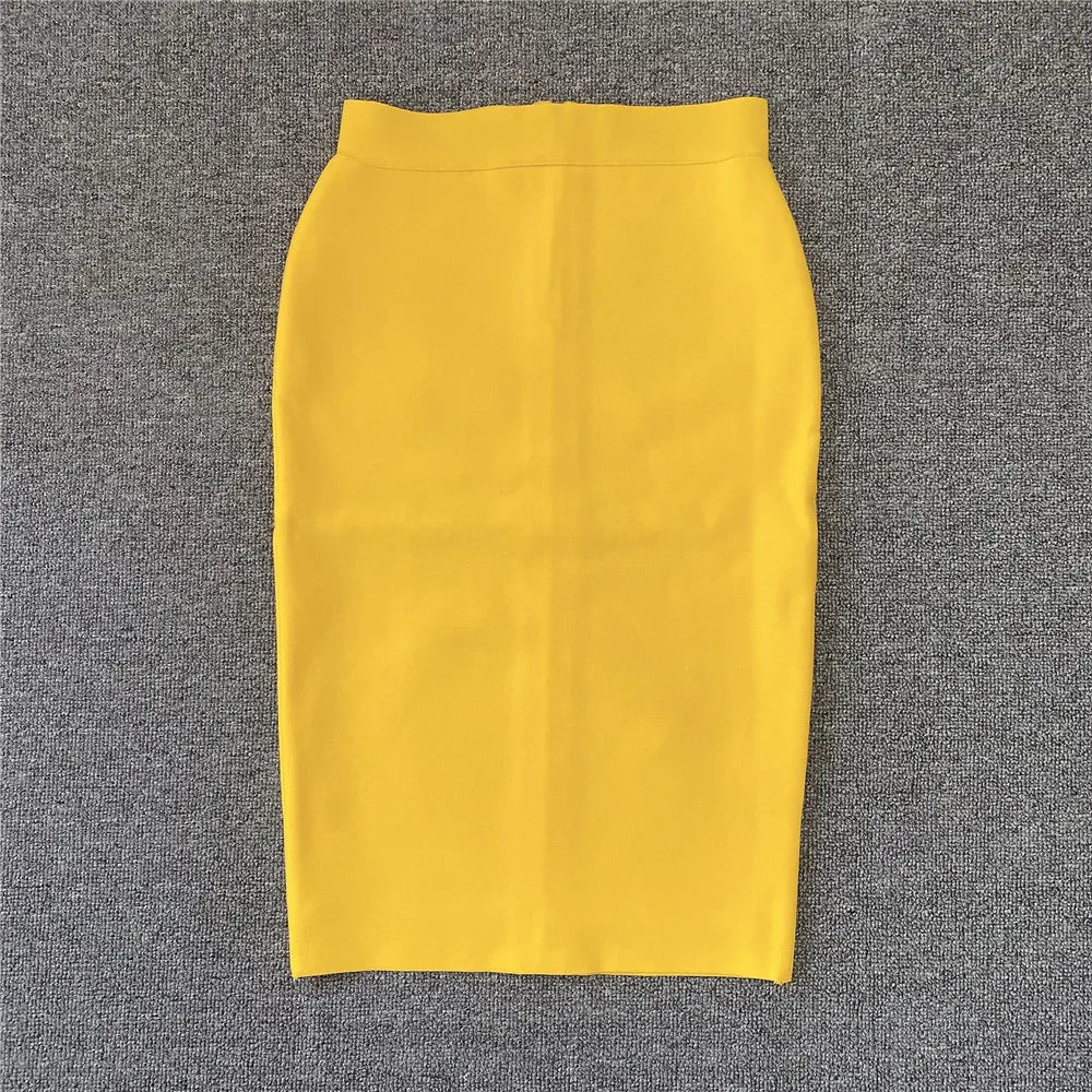 Drune | Frauen Neue Rayon Bandage Rock Elegante Bleistiftrock Berühmte Sexy Club Party Kleidung Vintage Vestios